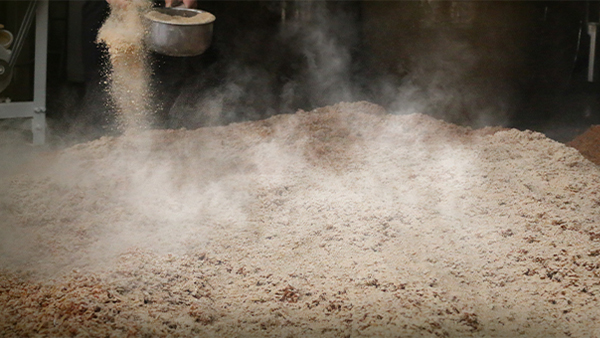 九月九用白酒釀酒設(shè)備釀好酒，圖文帶您了解醬酒重陽下沙全流程