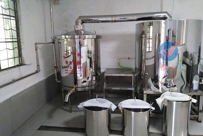 如需高度酒，將冷卻器那頭抬高即可