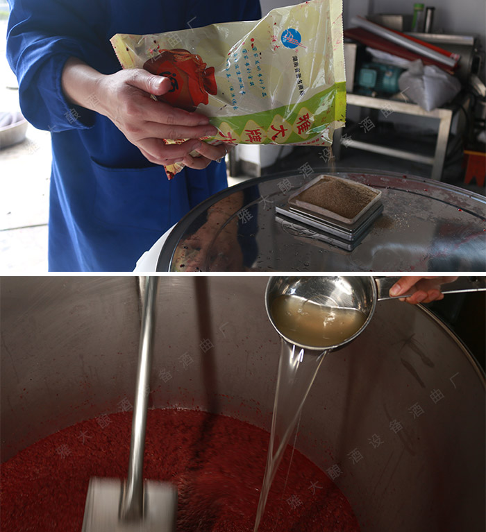 加糖，加雅大水果酒曲發(fā)酵