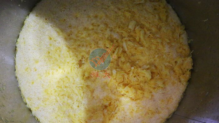 5、橙子酒釀酒技術(shù)-打漿完成